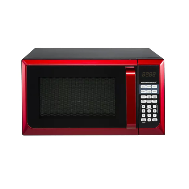 Hamilton Beach Stainless Steel 0.9 Cu. ft. Red Microwave Oven, Red Stainless Steel