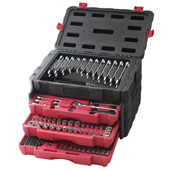 450 Piece Mechanic s Tool Set With 3 Drawer Case