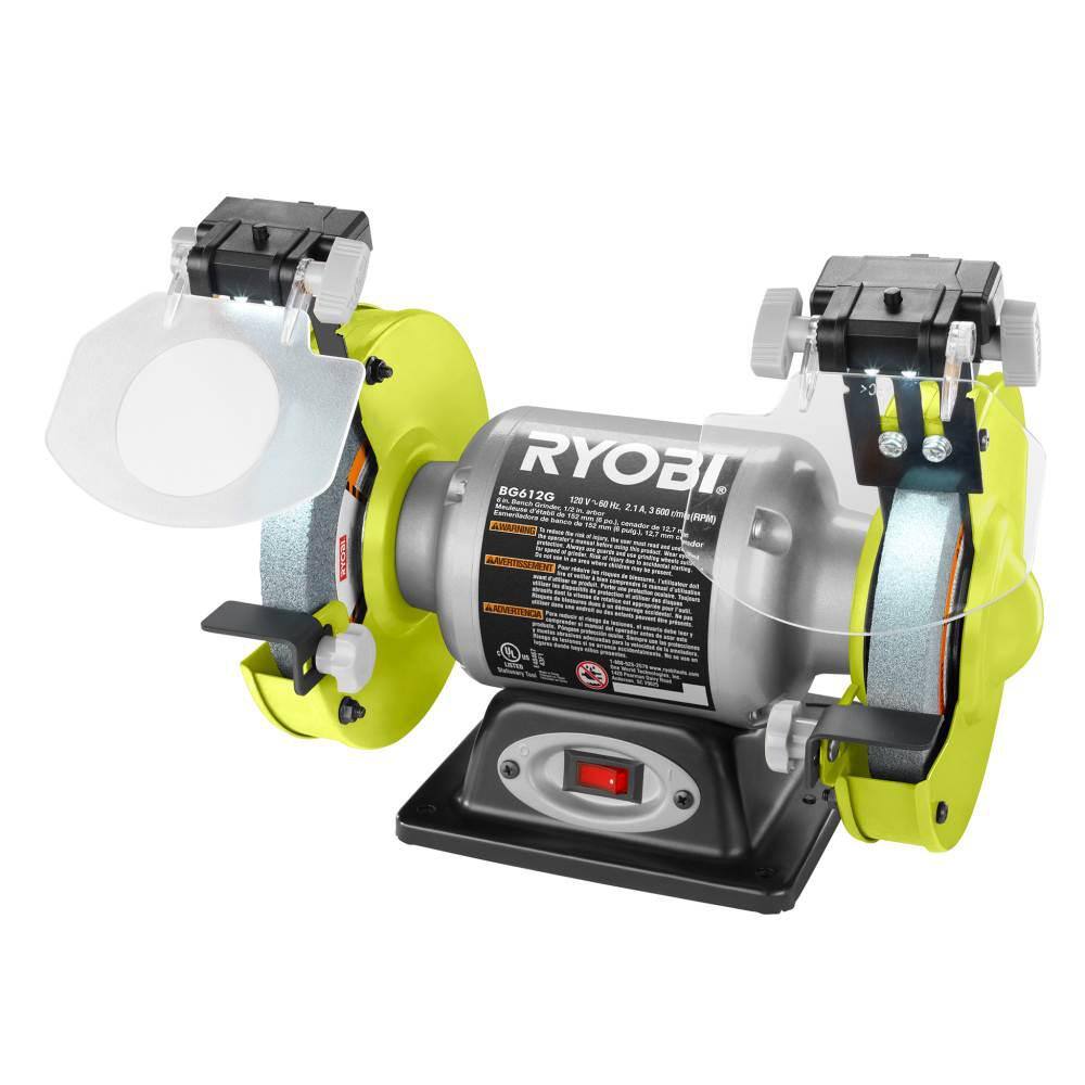 RYOBI 2.1 Amp 6�� Grinder with LED lights BG612G