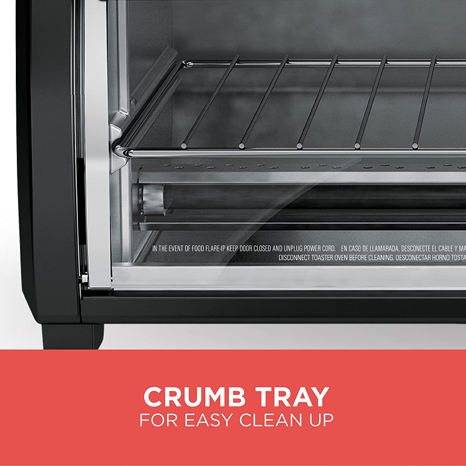 Spacemaker Under-Counter Toaster Oven, Black/Stainless Steel, TROS1000D