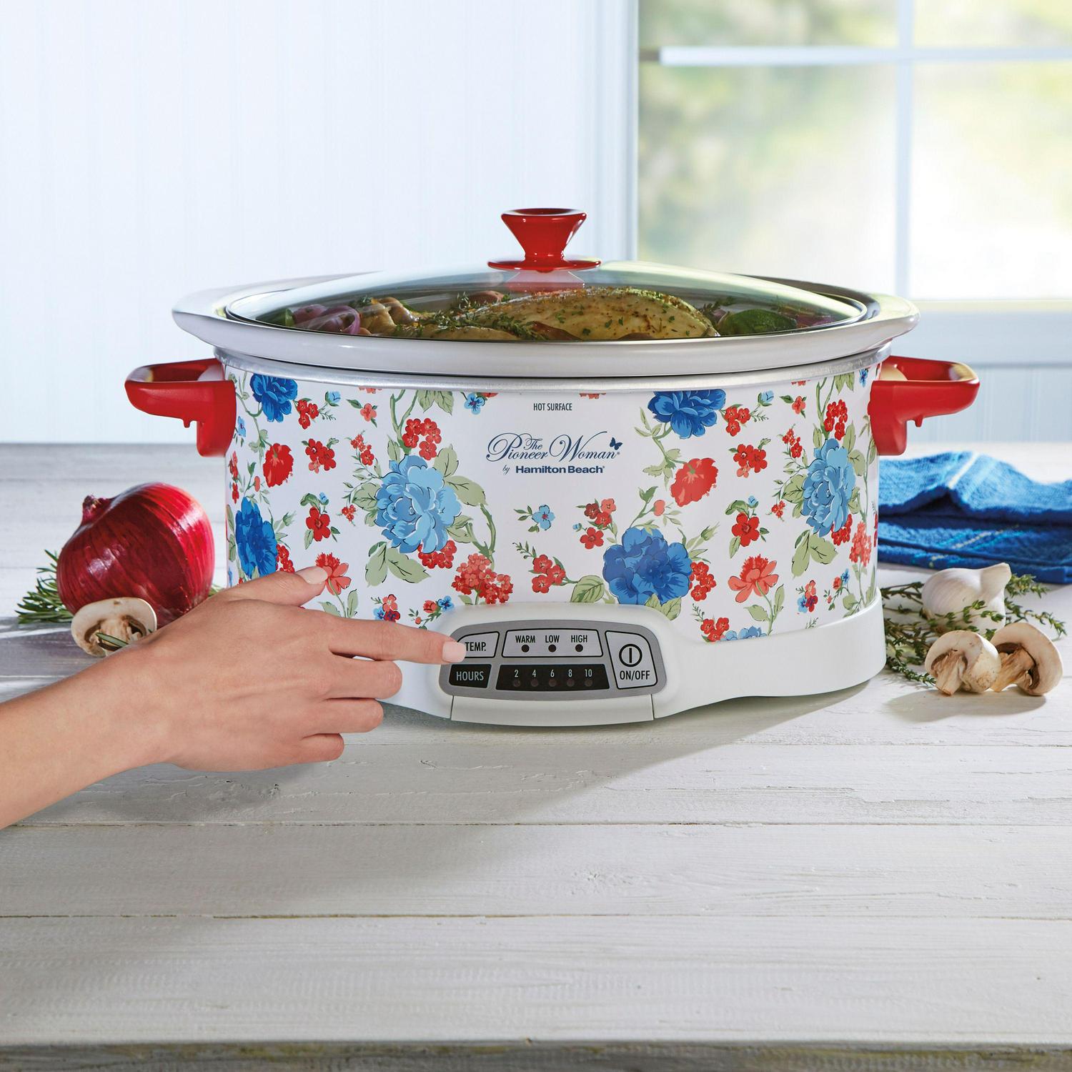 2025 The Pioneer Woman Classic Charm 7-qt Programmable Slow Cooker by Hamilton Beach