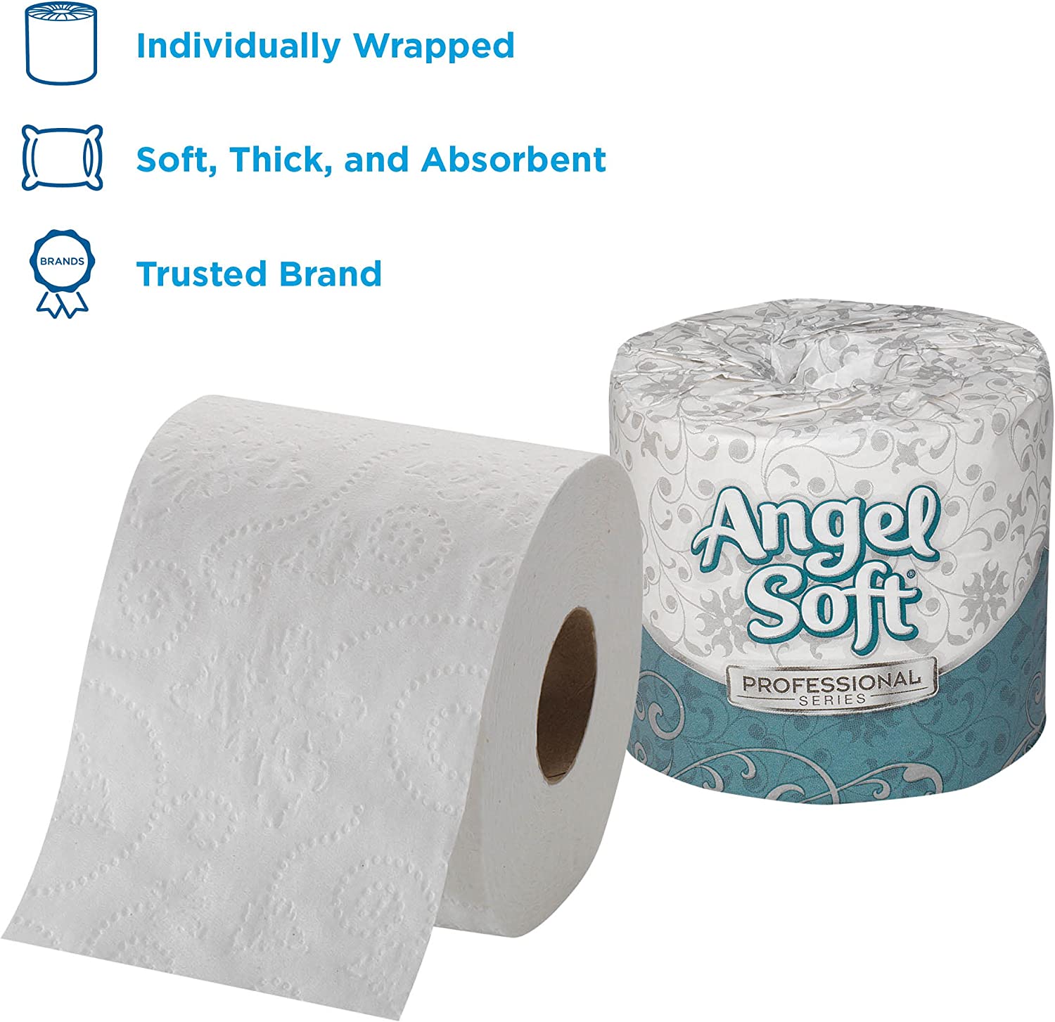 Georgia Pacific Angel Soft ps 16880 White 2-Ply Premium Embossed Bathroom Tissue, 4.05
