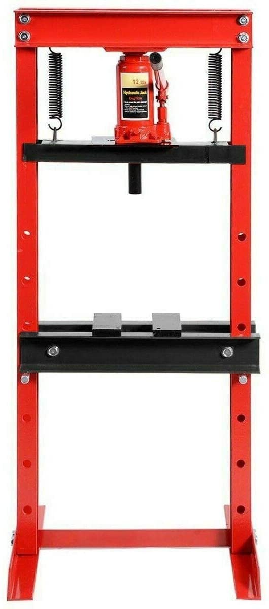 2025 12 Ton Hydraulic Floor Shop Press H-Frame w/Heavy Duty Steel Plates