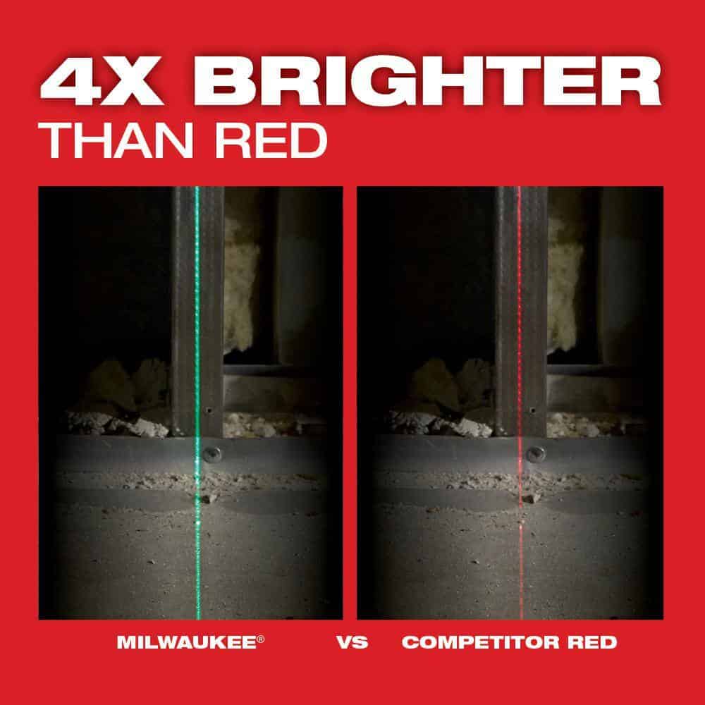 3522-21 Green 100 ft. Cross Line and Plumb Points Rechargeable Laser Level with REDLITHIUM Lithium-Ion USB Battery and Charger