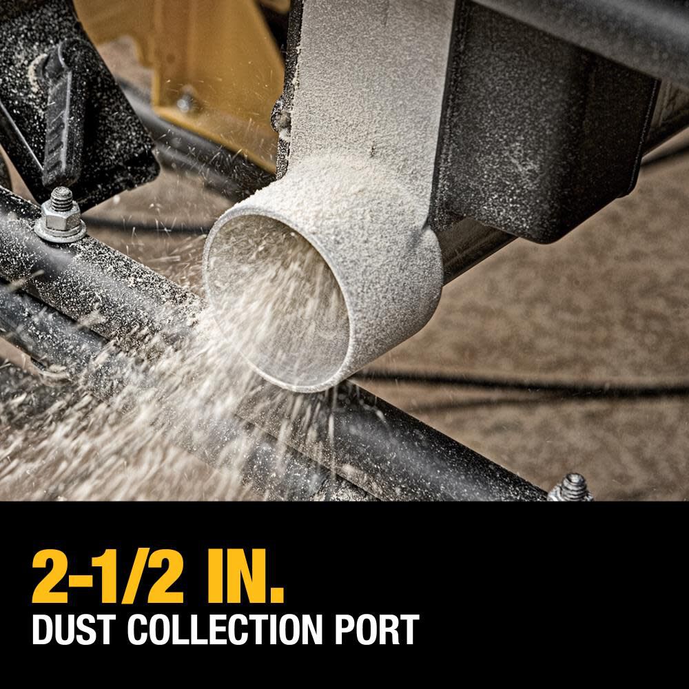 DW 10′′ Jobsite Table Saw 32 1/2′′ Rip Capacity and Rolling Stand DWE7491RS from DW