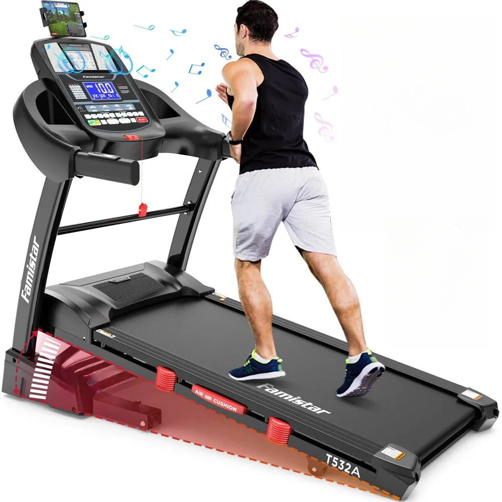 Famistar Folding Treadmill for Home with 15 Levels Auto Incline, 300LB Capcity, 10MPH Fast Speed Controls sgtnighsdesigns