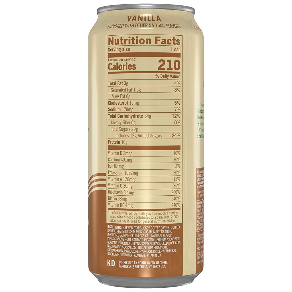 Starbucks Doubleshot Vanilla Espresso Energy Drink 15oz, 12-Pack Cans