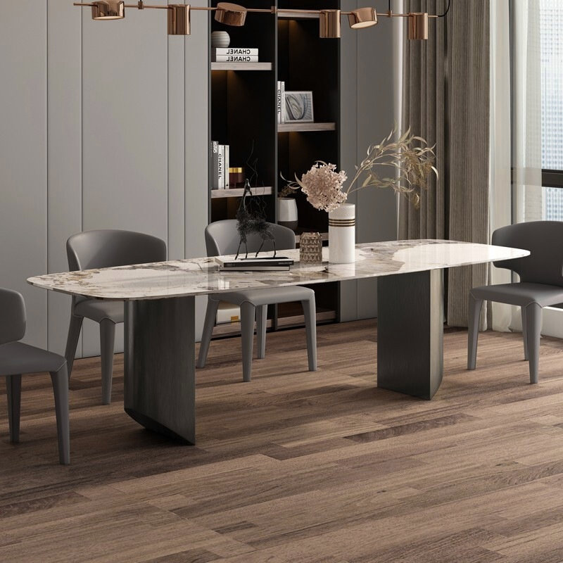 Italian Minimalist Sintered Stone Dining Set