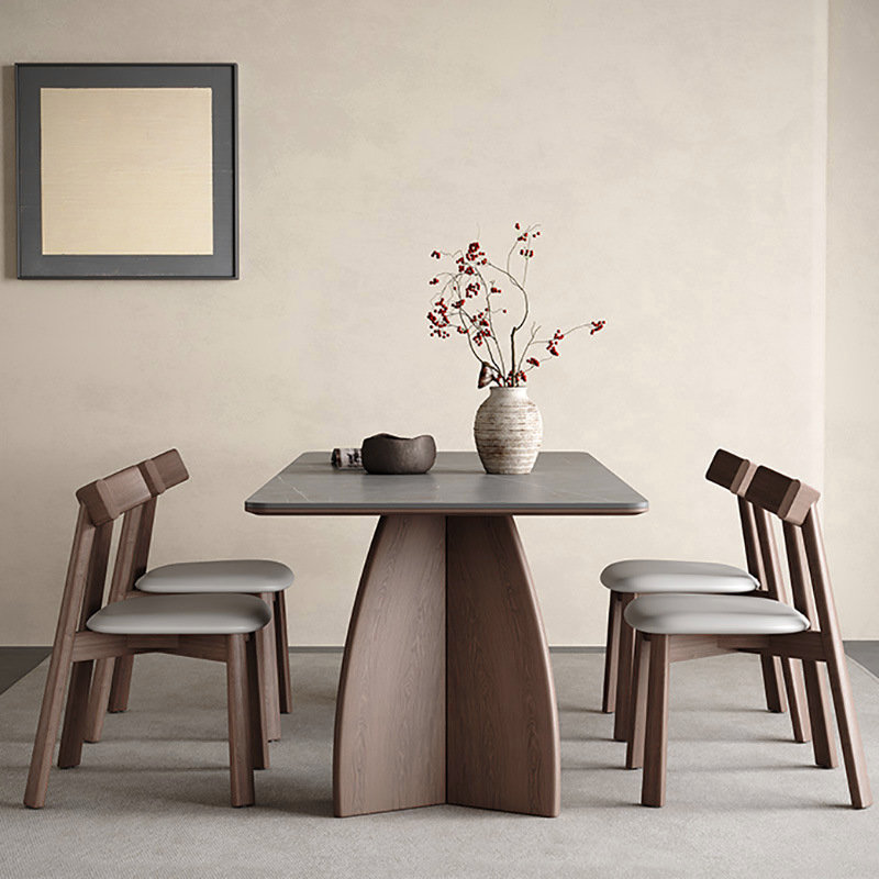Travertine-Style Matte Sintered Stone Dining Table