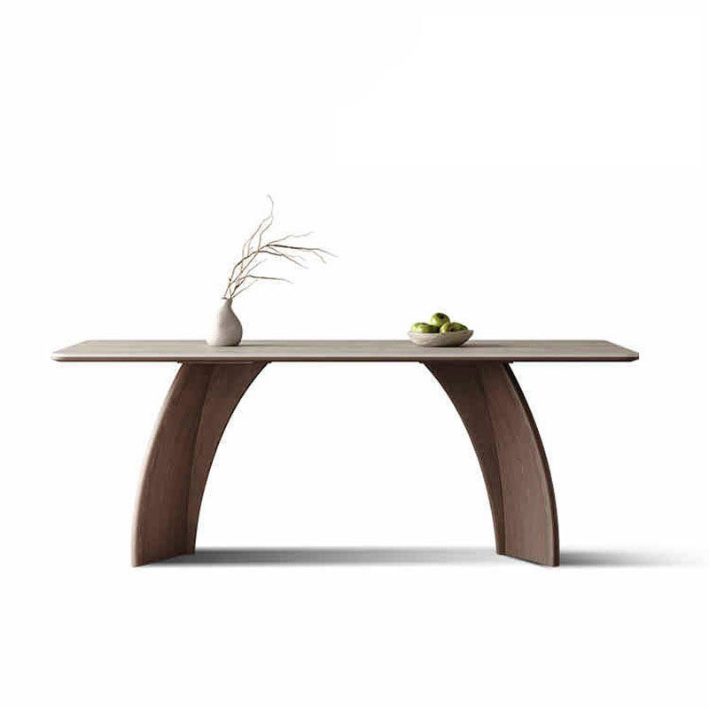 Travertine-Style Matte Sintered Stone Dining Table