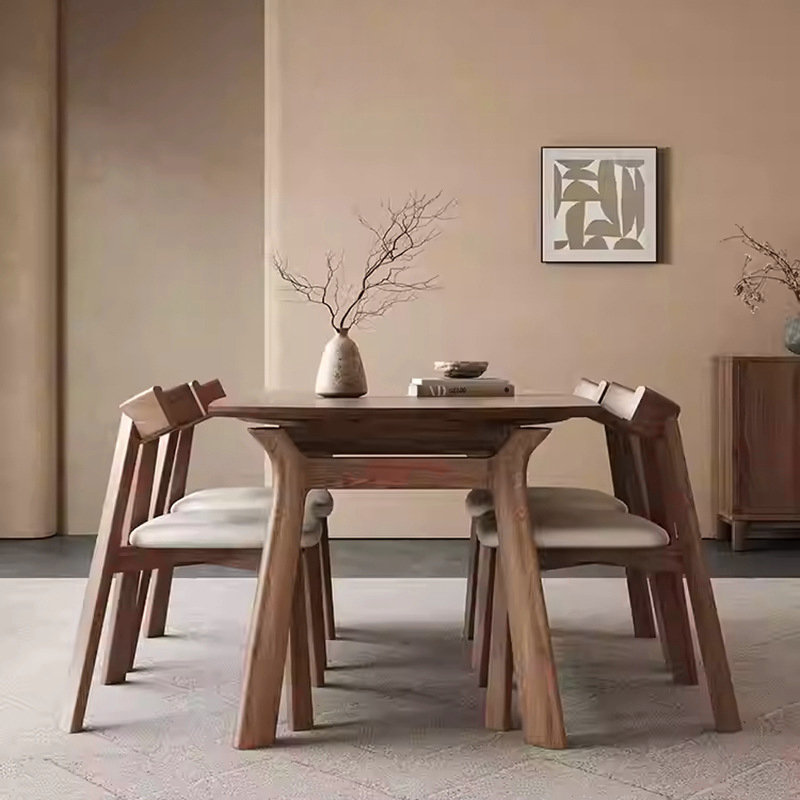 Solid Ash Wood Extendable Dining Table